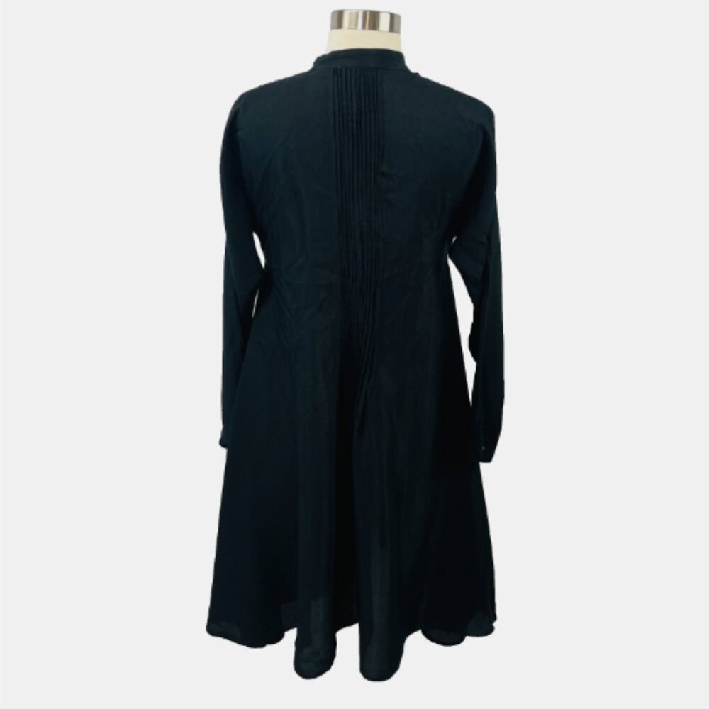 Aoyama Itchome Anthropologie Black Tuxedo Dress Asymmetrical 100% Viscose - Picture 4 of 11